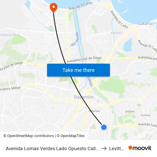 Avenida Lomas Verdes Lado Opuesto Calle Almacigo to Levittown map