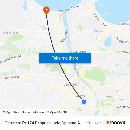 Carretera Pr-174 Despues Lado Opuesto Avenida Aguas Buenas to Levittown map
