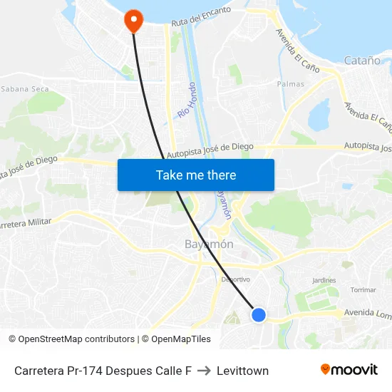 Carretera Pr-174 Despues Calle F to Levittown map