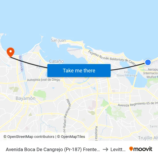 Avenida Boca De Cangrejo (Pr-187) Frente Hotel Marriot to Levittown map