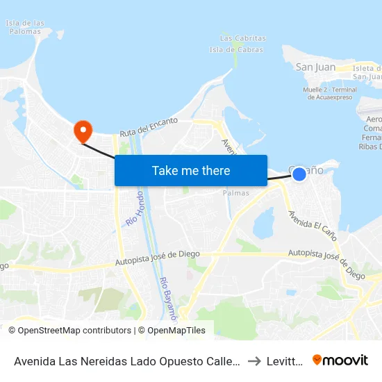 Avenida Las Nereidas Lado Opuesto Calle San Lorenzo to Levittown map