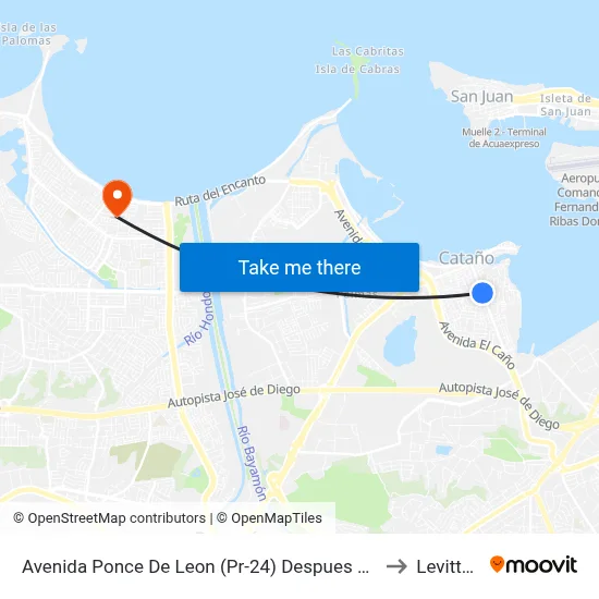 Avenida Ponce De Leon (Pr-24) Despues Callejon 154 to Levittown map