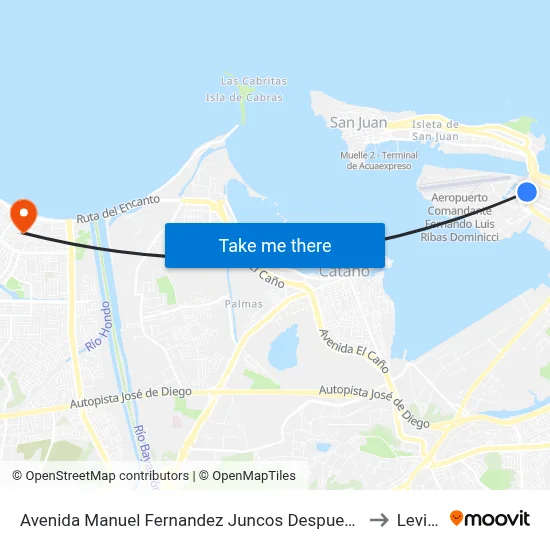 Avenida Manuel Fernandez Juncos Despues Bulevar Baldorioty De Castro to Levittown map