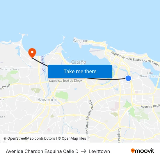 Avenida Chardon Esquina Calle D to Levittown map
