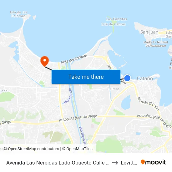 Avenida Las Nereidas Lado Opuesto Calle Dr. Ease Ocean to Levittown map