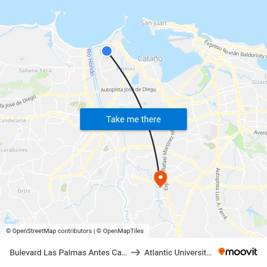 Bulevard Las Palmas Antes Calle Nicaragua to Atlantic University College map