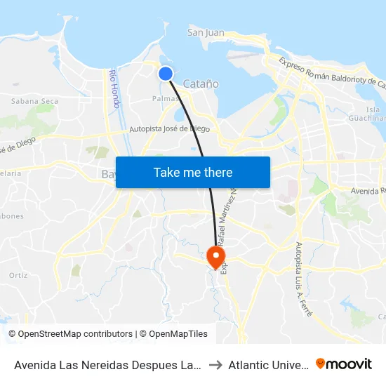 Avenida Las Nereidas Despues Lado Opuesto Calle Maragón to Atlantic University College map