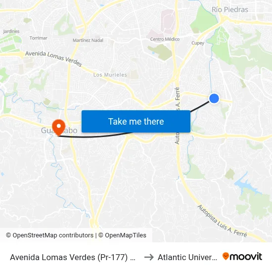 Avenida Lomas Verdes (Pr-177) Antes Avenida La Sierra to Atlantic University College map