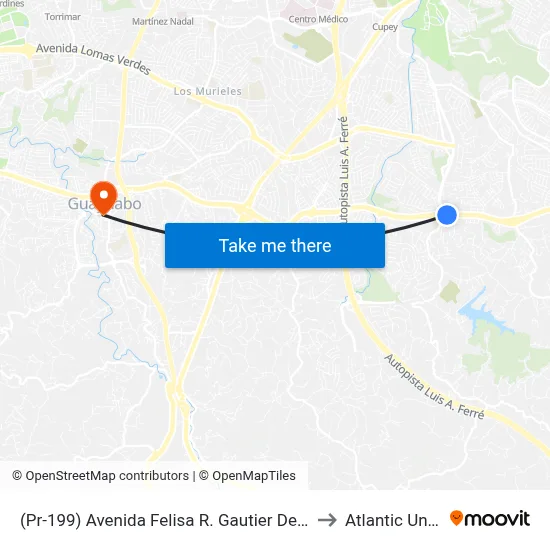 (Pr-199) Avenida Felisa R. Gautier Despues (Pr-176) Avenida Victor M. Labiosa to Atlantic University College map