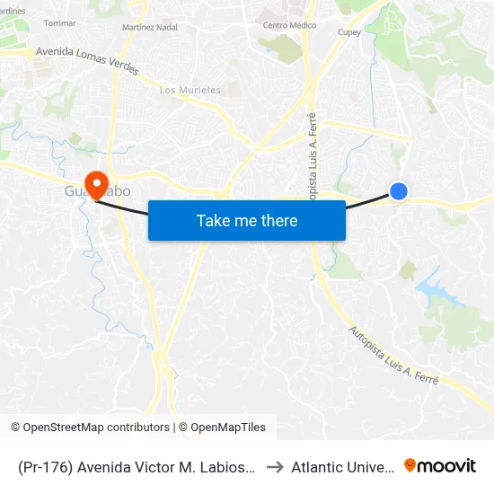 (Pr-176) Avenida Victor M. Labiosa Esquina Calle Pio Baroja to Atlantic University College map