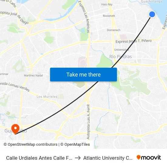 Calle Urdiales Antes Calle Flandes to Atlantic University College map