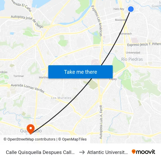Calle Quisquella Despues Calle Pachín Maín to Atlantic University College map
