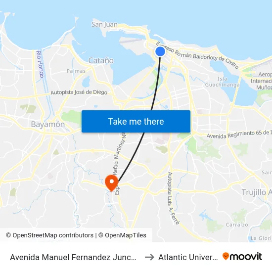 Avenida Manuel Fernandez Juncos Antes Calle San Juan to Atlantic University College map