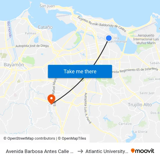 Avenida Barbosa Antes Calle Constitucion to Atlantic University College map