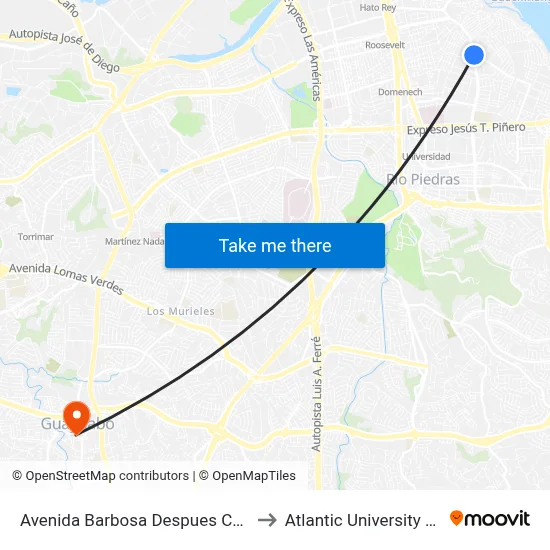 Avenida Barbosa Despues Calle Sicilia to Atlantic University College map