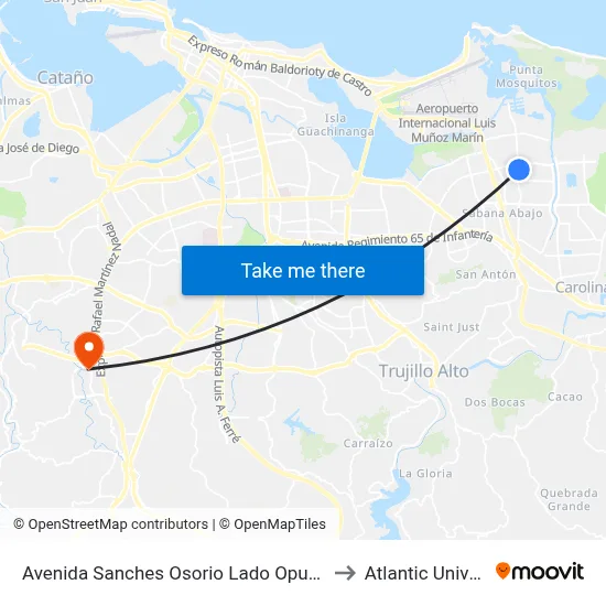 Avenida Sanches Osorio Lado Opuesto Residencial Torre Sabana to Atlantic University College map