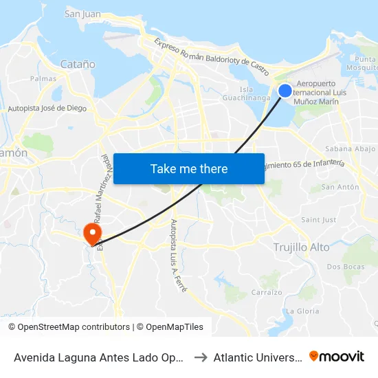 Avenida Laguna Antes Lado Opuesto Calle Acuario to Atlantic University College map