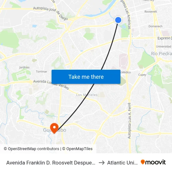 Avenida Franklin D. Roosvelt Despues Lado Opuesto Calle Nemecio Canales to Atlantic University College map