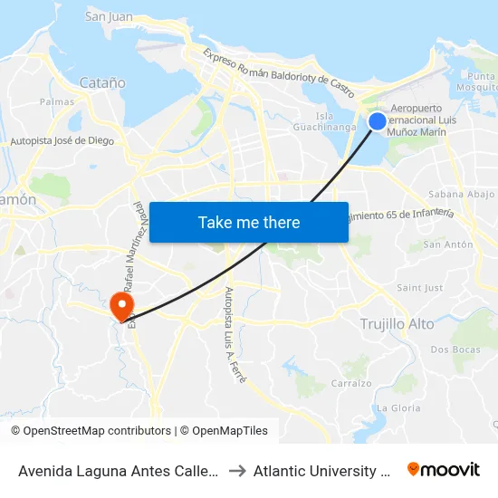 Avenida Laguna Antes Calle Acuario to Atlantic University College map