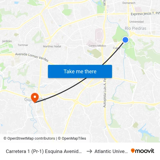 Carretera 1 (Pr-1) Esquina Avenida Ponce De León (Pr-8839) to Atlantic University College map