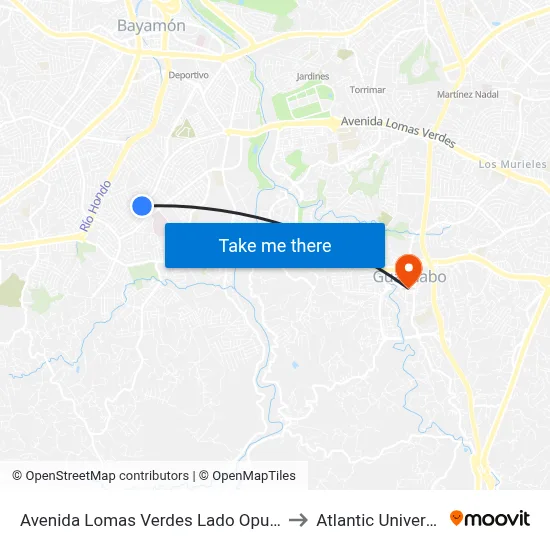 Avenida Lomas Verdes Lado Opuesto Antes Calle 23 E to Atlantic University College map
