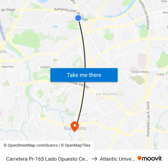 Carretera Pr-165 Lado Opuesto Centro De Distribucion Amelia to Atlantic University College map