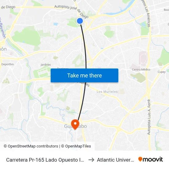 Carretera Pr-165 Lado Opuesto Imprenta El Nuevo Dia to Atlantic University College map