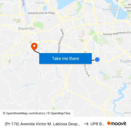 (Pr-176) Avenida Victor M. Labiosa Despues Lado Opuesto Calle Pio Baroja to UPR Bayamón map
