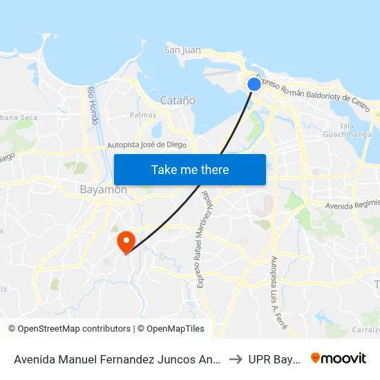 Avenida Manuel Fernandez Juncos Antes Calle Suau to UPR Bayamón map