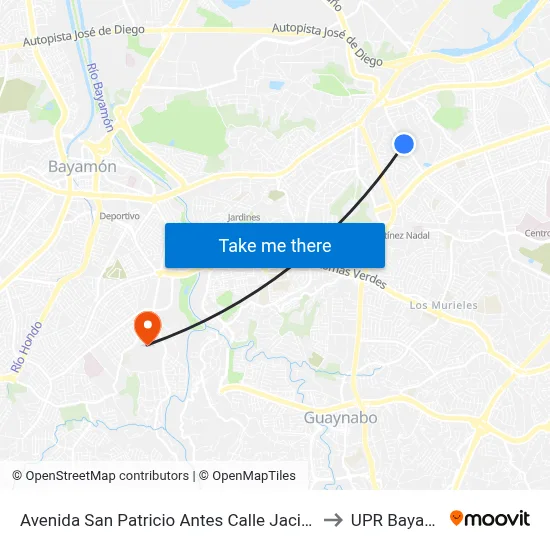 Avenida San Patricio Antes Calle Jacinto Galib to UPR Bayamón map