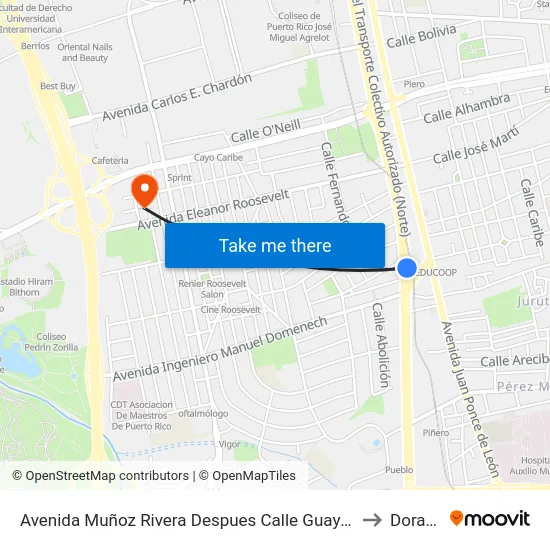 Avenida Muñoz Rivera Despues Calle Guayama to Dorado map