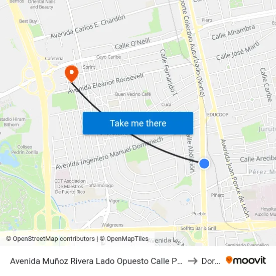 Avenida Muñoz Rivera Lado Opuesto Calle Presidente Ramirez to Dorado map