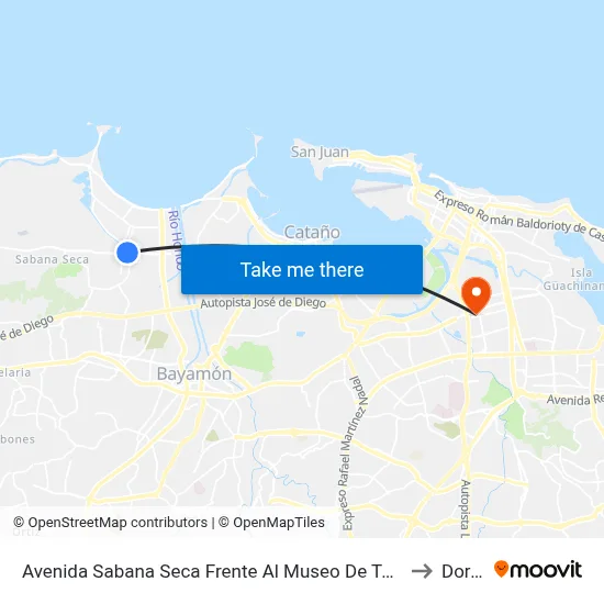 Avenida Sabana Seca Frente Al Museo De Toa Baja (Antes Cvs) to Dorado map