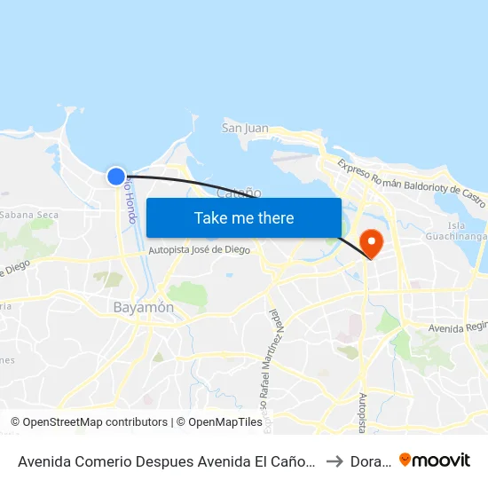 Avenida Comerio Despues Avenida El Caño ( Pr-165) to Dorado map