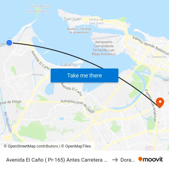 Avenida El Caño ( Pr-165) Antes Carretera Pr-870 to Dorado map
