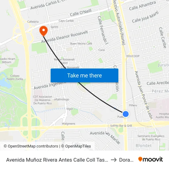 Avenida Muñoz Rivera Antes Calle Coll Taste to Dorado map