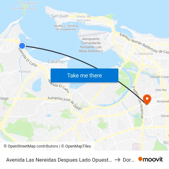 Avenida Las Nereidas Despues Lado Opuesto Calle Laguna to Dorado map
