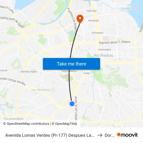 Avenida Lomas Verdes (Pr-177) Despues Lado Opuesto Pr-8838 to Dorado map