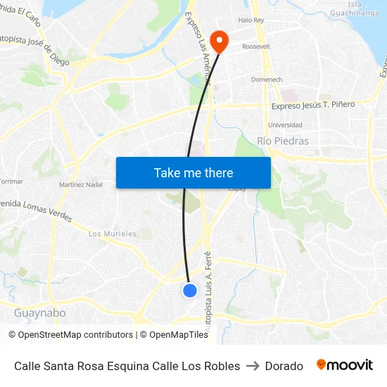 Calle Santa Rosa Esquina Calle Los Robles to Dorado map