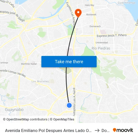 Avenida Emiliano Pol Despues Antes Lado Opuesto Calle Los Andes to Dorado map