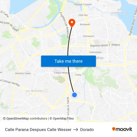 Calle Parana Despues Calle Wesser to Dorado map