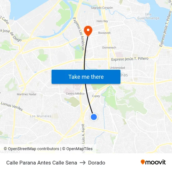 Calle Parana Antes Calle Sena to Dorado map