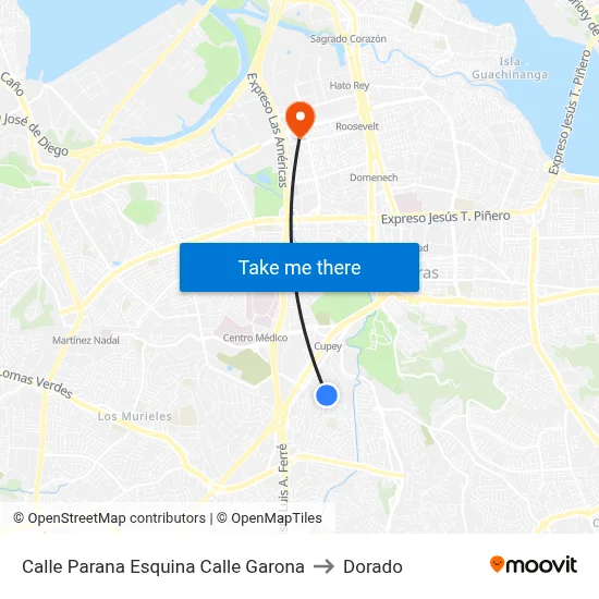 Calle Parana Esquina Calle Garona to Dorado map