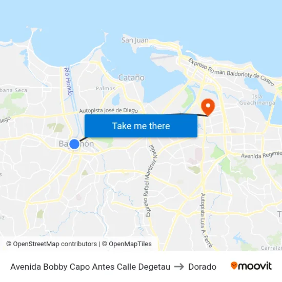 Avenida Bobby Capo Antes Calle Degetau to Dorado map