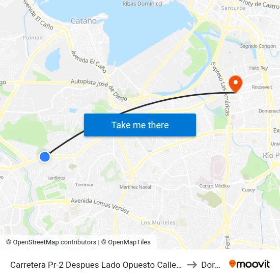 Carretera Pr-2 Despues Lado Opuesto Calle San José to Dorado map
