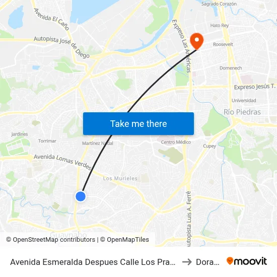 Avenida Esmeralda Despues Calle Los Prados to Dorado map