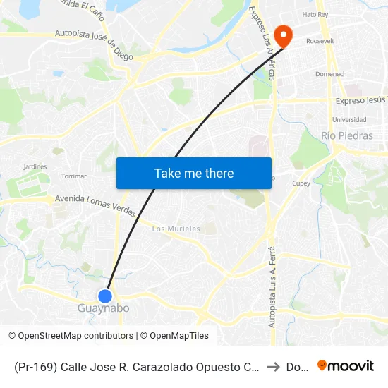(Pr-169) Calle Jose R. Carazolado Opuesto Calle Parque De Los Niños to Dorado map