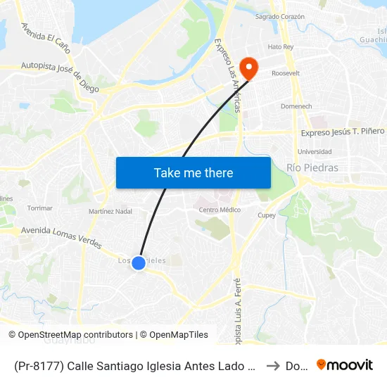 (Pr-8177) Calle Santiago Iglesia Antes Lado Opuesto Calle San Ignacio to Dorado map