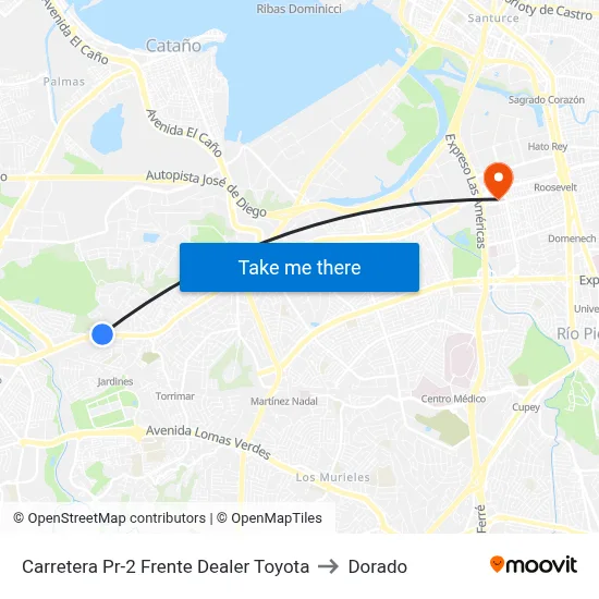 Carretera Pr-2 Frente Dealer Toyota to Dorado map