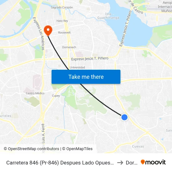 Carretera 846 (Pr-846) Despues Lado Opuesto Avenida Periferal to Dorado map